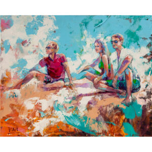 "On the beach"